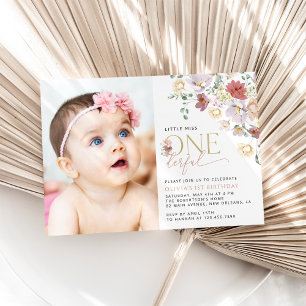 Convites Flores Coloridas, Flores Selvagens, Primeiro Anive