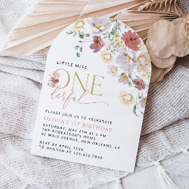 Convites Flores Coloridas, Flores Selvagens, Primeiro Anive