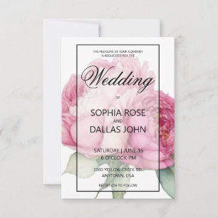 Convites Flores cor-de-água cor-de-rosa penteados rosas ros