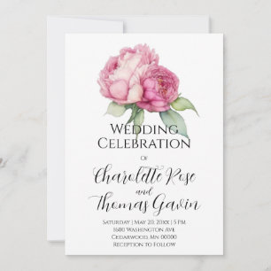 Convites Flores cor-de-água cor-de-rosa penteados rosas ros