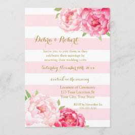 Convites Flores Cor-de-rosa Blush Flores Vow Renewation Con
