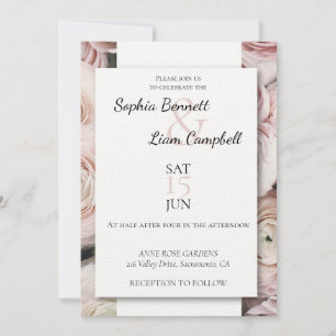 Convites Flores cor-de-rosa com rosca moderna