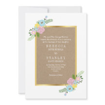 Flores cor-de-rosa e aqua, matrizes de papel kraft