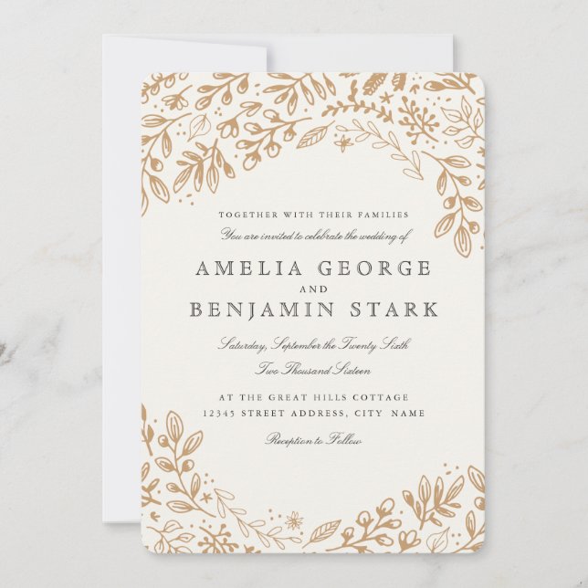 Convites Flores da colheita (Frente)