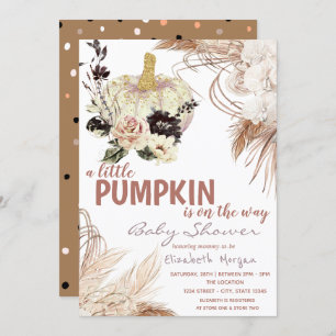 Convites Flores de Abóbora-Pampas Grama