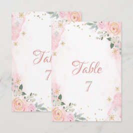 Convites Flores de aguarela chiques flocos de neve 