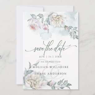 Convites Flores De Algodão Cor-De-Rosa-Blush De Ivory