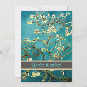 Convites Flores de Amendoeira de Van Gogh Impressionismo Cl