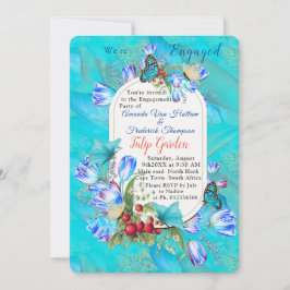 Convites Flores de Aquarela e Borboletas Visitantes.