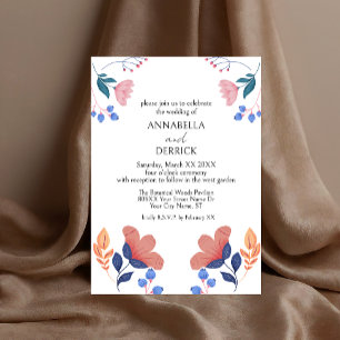 Convites Flores de Arte Popular Casamento