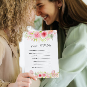 Convites Flores de Bebês Chás de fraldas Predições para Beb