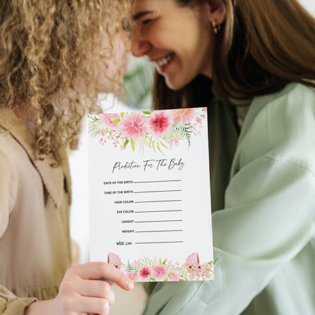 Convites Flores de Bebês Chás de fraldas Predições para Beb (Criador carregado)