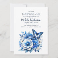 Flores de Borboleta Azul Surpresa de 75 Anos
