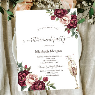 Convites Flores de Borgonha,Aposentação de Vidro de Champan