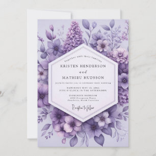 Convites Flores de Casamento no Bosque de Lavanda