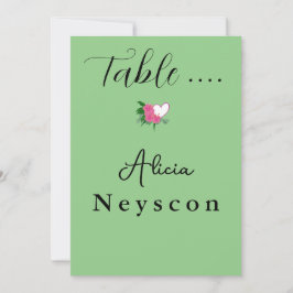 Convites Flores de Casamento Vestidas e um coração