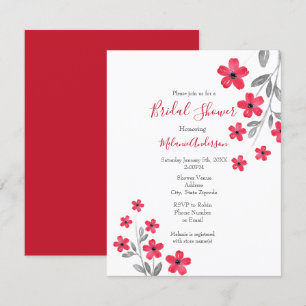 Convites Flores de Cinza Vermelha