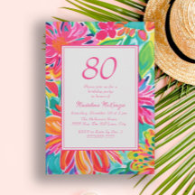 Flores de Cor de Água Laranja Rosa Quente 80 Anive