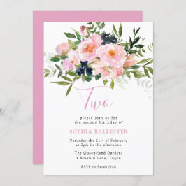 Convites Flores de Cores d'Água e segundo aniversário de Ma