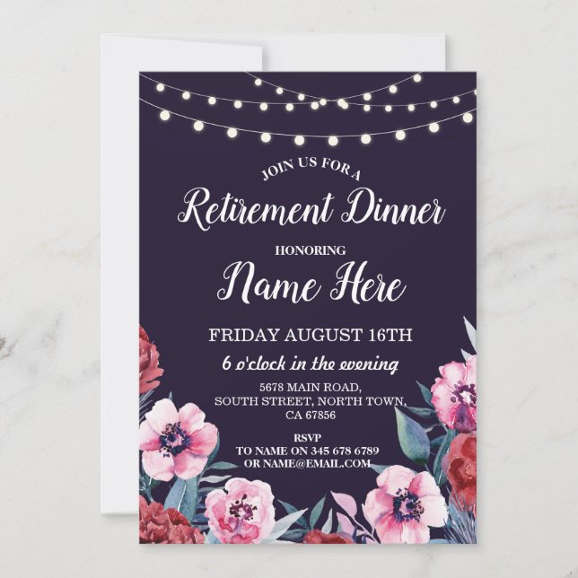 Convites Flores de Desativação da Parte de Reforma Convidam (Frente)