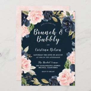 Convites Flores de descarga e Chá de panela Brunch e Marinh