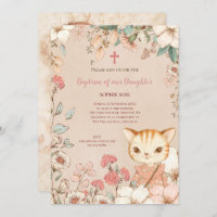 Flores de Foto de Gato Bonito Vintage Flores Menin