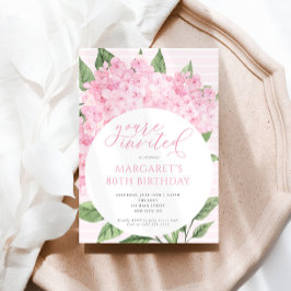 Convites Flores de Hydrangea Cor-de-rosa - Festa de Anivers