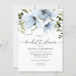 Convites Flores de inverno | Chá de panela azul