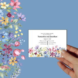 Convites Flores de Jardim de Aquarela Boêmia Fotoensaio