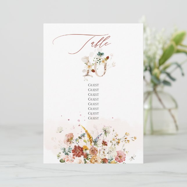 Convites Flores de Jardim de Quebra de Aquarela PixDezines  (Em pé/Frente)