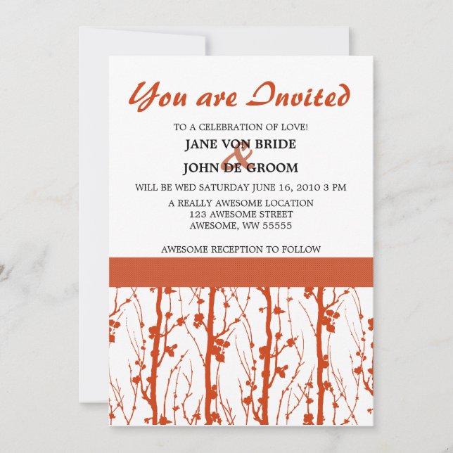 Convites Flores de Laranja da Primavera (Frente)