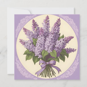 Convites Flores de Lilás Roxo