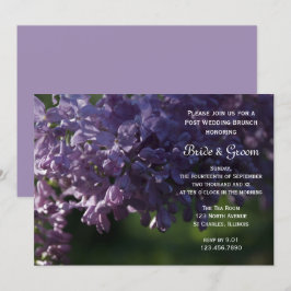 Convites Flores de Lilás Roxo Brunch Pós-Casamento
