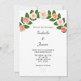 Convites Flores de Louro e Rosa Casamento