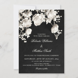 Convites Flores de Marfim Esculpidas Rosas 3D Casamento