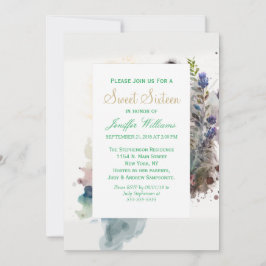 Convites Flores de Mola de Cuta de Aquarela