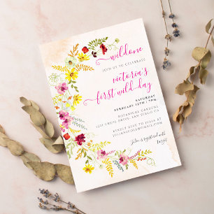 Convites Flores de Orquídea Selvagem Rosa Púrpura Estiveram