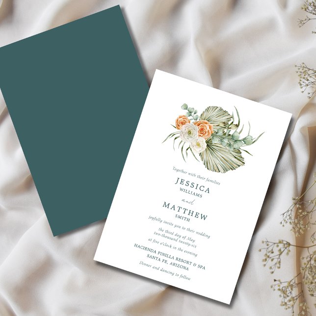 Convites Flores de Outono Casamento Rústico ao Ar Livre (Fall Flowers Rustic Outdoor Wedding Invitation)
