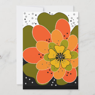 Convites Flores de outono, flor, latido de ilustração
