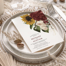 Flores de Outono Vintage Folhas Verdes Casamento