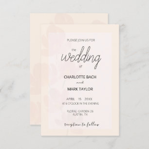 Convites Flores de Pastel Rosa Escamoteadas Aquarela Elegan