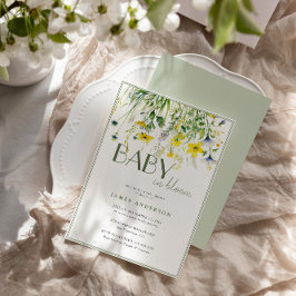 Convites Flores De Prados Bebê Em Chá de fraldas De Sangue