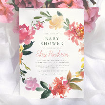 Flores de Primavera | Chás de Bebê de Menina Elega