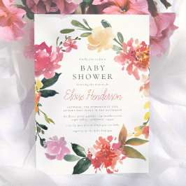 Convites Flores de Primavera | Chás de Bebê de Menina Elega