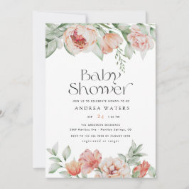 Convites Flores de primavera e verde | CHÁ DE FRALDAS
