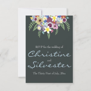 Convites Flores de primavera, RSVP 3,5x5
