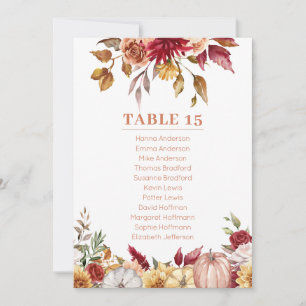 Convites Flores de queda Placas-Mesa Placas-assento