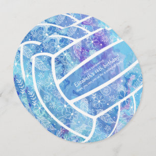 Convites Flores de rabo plutam partido de vôlei azul