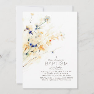 Convites Flores de Terra Flores Elegantes Batismo
