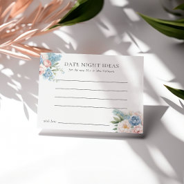 CONVITES FLORES DE TINTA AZUL SUAVES DATA DO CHÁ DE PANELA 